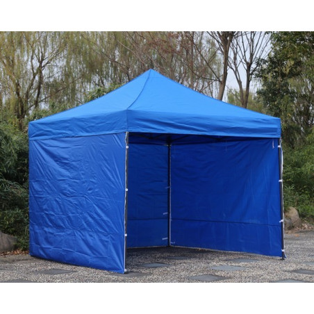 Gazebo pieghevole professionale 3x3mt - Acciaio 4cm - Blu