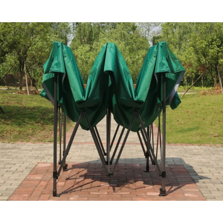 VivaGarden Copertura Gazebo 3x3 mt Top in PVC Impermeabile Trasparente con  Corde di Sicurezza 300x300x80 cm