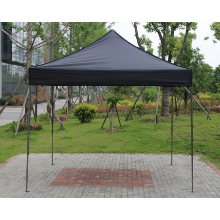 Gazebo richiudibile pieghevole 3 X 3 Nero ricoperto in PVC impermeabile