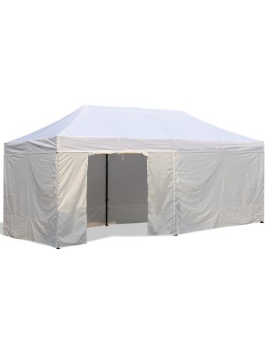 Gazebo pieghevole professionale 3x6mt - Acciaio 4cm - Bianco