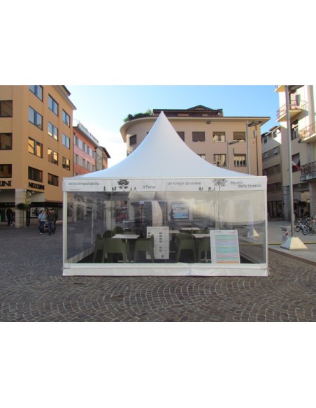 Laterale finestrato TRASPARENTE in CRISTAL PVC 