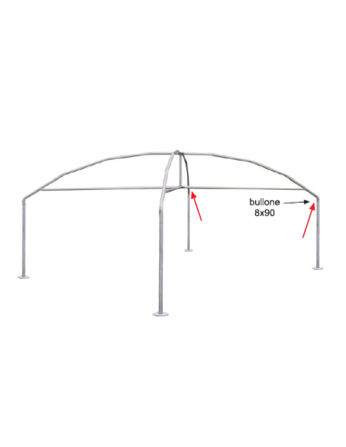 5,5x5,5 MT Gazebo EXPO LIGHT - piantone ø 76mm - 26