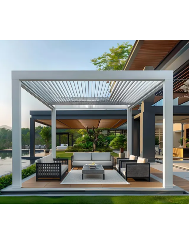 Pergola Bioclimatica Pegaso 4x4 metri - LED RGB motorizzata - 6