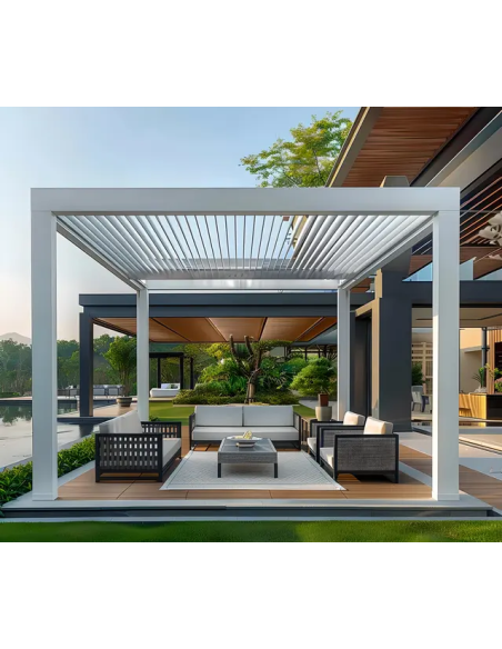 Pergola Bioclimatica Pegaso 4x4 metri - LED RGB motorizzata - 6