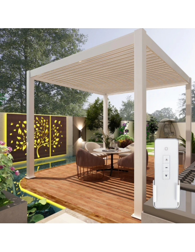 Pergola Bioclimatica Pegaso 4x4 metri - LED RGB motorizzata - 8