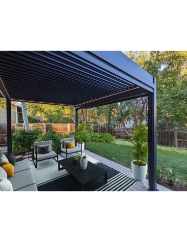 Pergola Bioclimatica Pegaso 4x4 metri - LED RGB motorizzata - 11