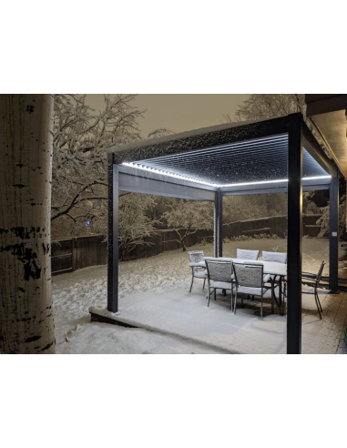 Pergola Bioclimatica Pegaso 4x4 metri - LED RGB motorizzata - 13
