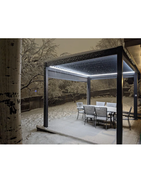 Pergola Bioclimatica Pegaso 4x4 metri - LED RGB motorizzata - 13