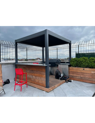 Pergola Bioclimatica Pegaso 4x4 metri - LED RGB motorizzata - 14