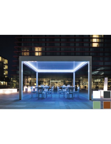 Pergola Bioclimatica Pegaso 4x4 metri - LED RGB motorizzata - 1