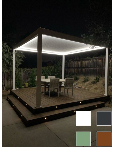 Pergola Bioclimatica Pegaso 4x4 metri - LED RGB motorizzata - 2
