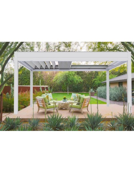 Pergola Bioclimatica Retrattile Symphonia 4x6 metri - LED RGB motorizzata - 7