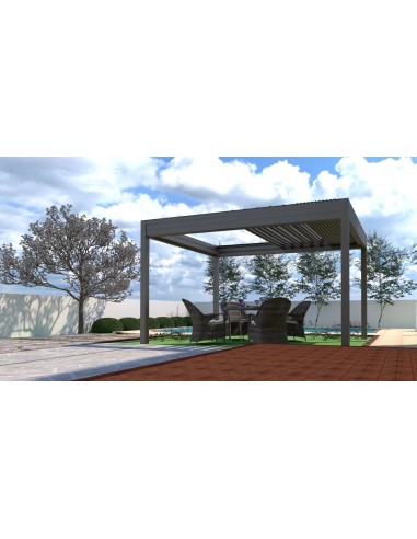 Pergola Bioclimatica Retrattile Symphonia 4x6 metri - LED RGB motorizzata - 5