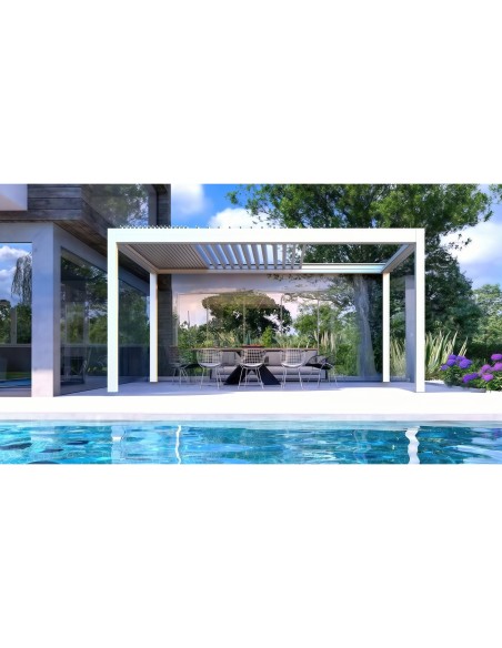 Pergola Bioclimatica Retrattile Symphonia 4x6 metri - LED RGB motorizzata - 8