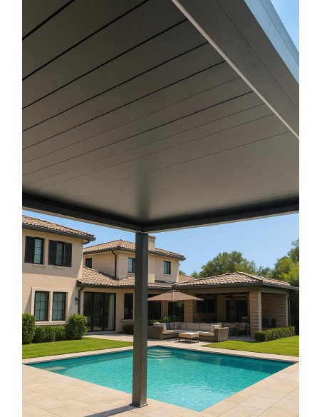 Pergola Bioclimatica Retrattile Symphonia 4x6 metri - LED RGB motorizzata - 2