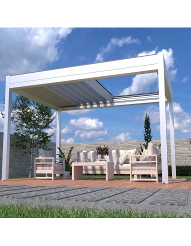 Pergola Bioclimatica Retrattile Symphonia 4x6 metri - LED RGB motorizzata - 6