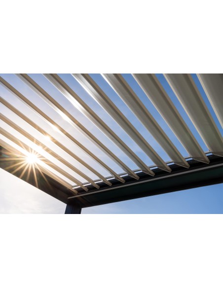 Pergola Bioclimatica Retrattile Symphonia 4x8 metri - LED RGB motorizzata - 8