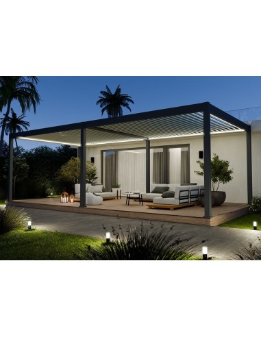 Pergola Bioclimatica Retrattile Symphonia 4x8 metri - LED RGB motorizzata - 6