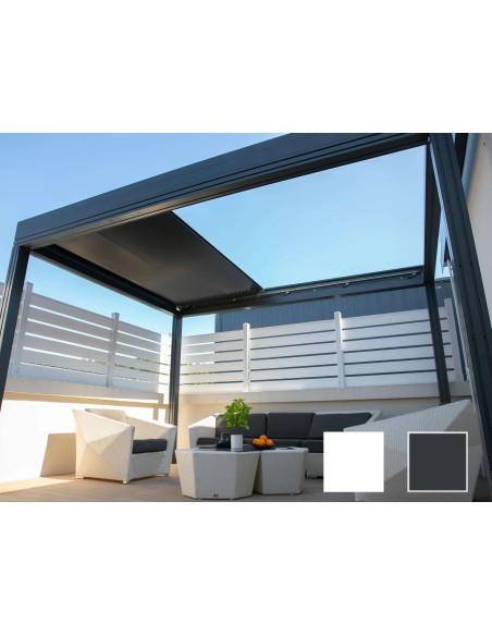 Pergola Bioclimatica Retrattile Symphonia 4x6 metri - LED RGB motorizzata - 1