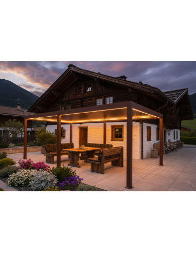 Pergola Bioclimatica Pegaso 4x8 metri - LED RGB motorizzata - 3