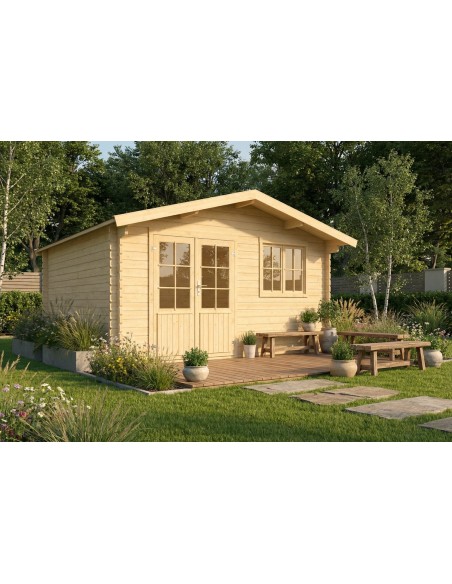 MOD. ZAFFIRO -  380x380CM - 34 mm - CASETTA PER IL GIARDINO - 9