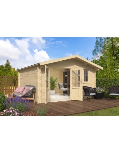 MOD. ZAFFIRO -  380x380CM - 34 mm - CASETTA PER IL GIARDINO - 10