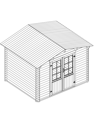 MOD. GIADA 300X250CM - 28 mm - CASETTA PER IL GIARDINO - 2