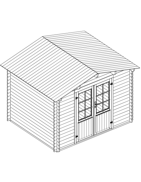 MOD. GIADA 300X250CM - 28 mm - CASETTA PER IL GIARDINO - 2