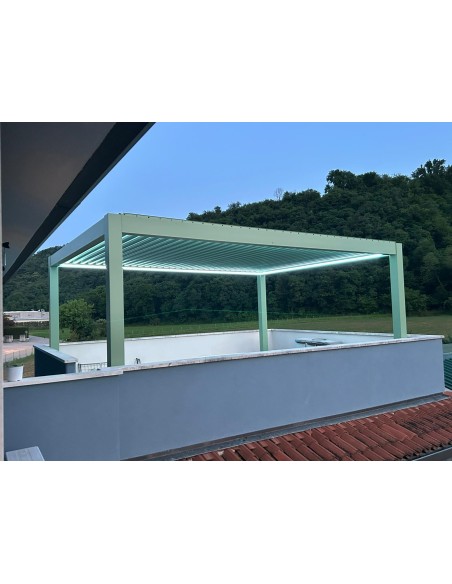 Pergola Bioclimatica Pegaso 3x4 metri - LED RGB motorizzata - 20
