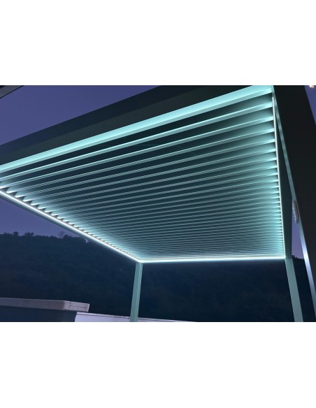 Pergola Bioclimatica Pegaso 3x4 metri - LED RGB motorizzata - 23