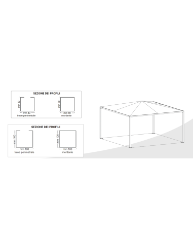 5,5X7,5 MT Gazebo Wind MiniPluvio Maxi - 5