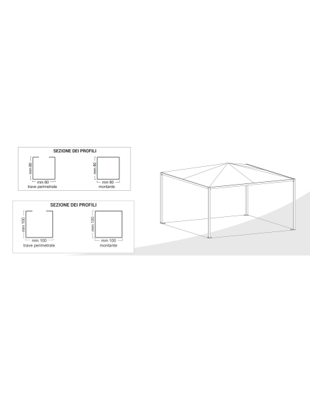 5,5X7,5 MT Gazebo Wind MiniPluvio Maxi - 5