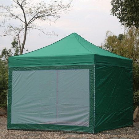 Gazebo pieghevole professionale 3x3mt Verde Acciaio 3cm - Mondo Gazebo