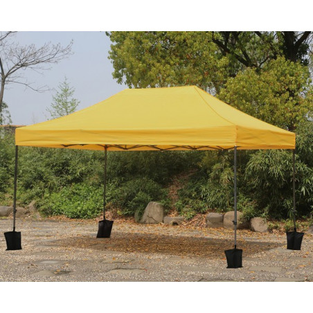 Gazebo pieghevole professionale 3x3mt - Acciaio 3cm - Giallo