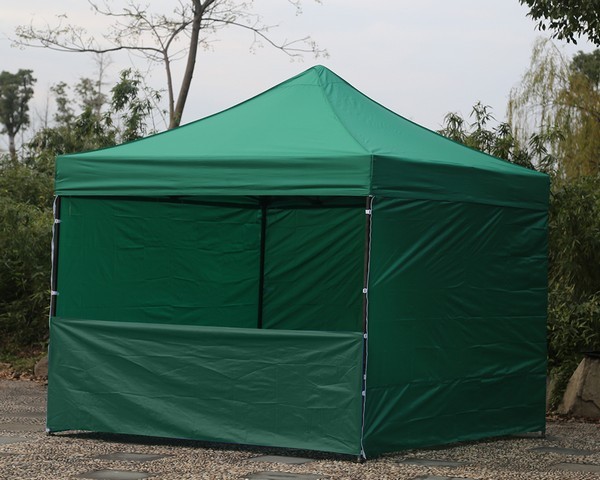 Gazebo 3x3 verde con pareti montate