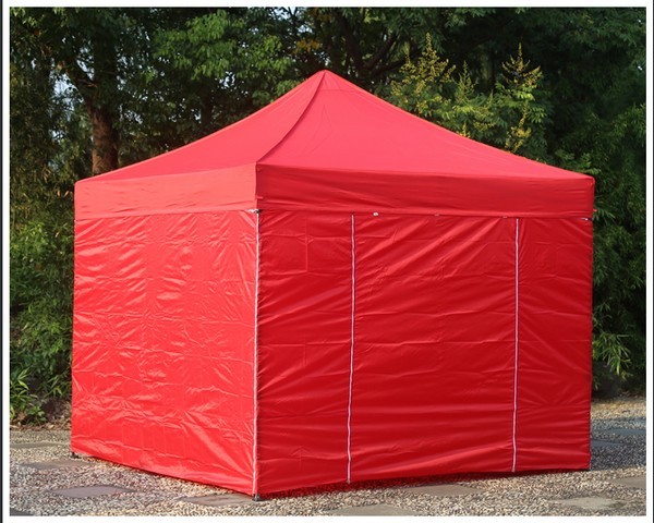 Gazebo pieghevole 3x3 rosso professionale in acciaio 40 mm con pareti