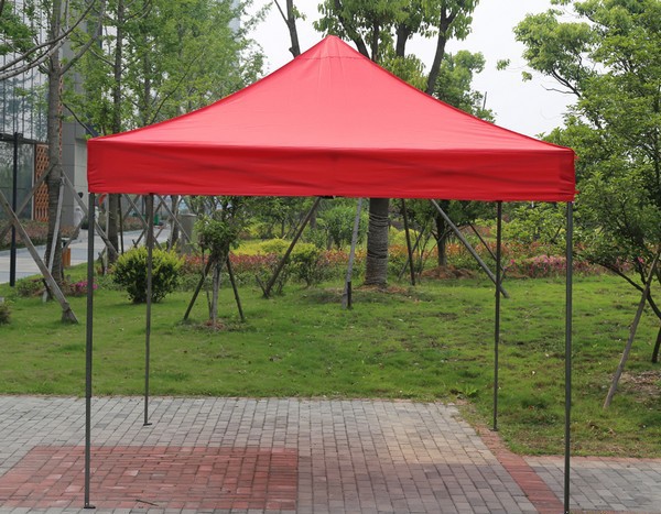 Gazebo 3x3 rosso per mercatini e fiere