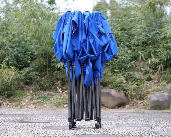 Gazebo 4,5x3 blu in acciaio 40 mm