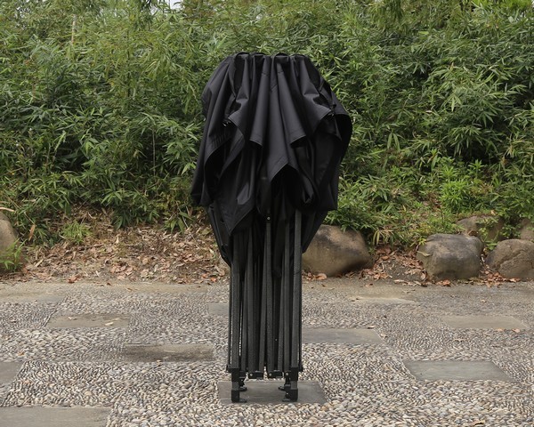 Gazebo 4,5x3 nero in acciaio 40 mm