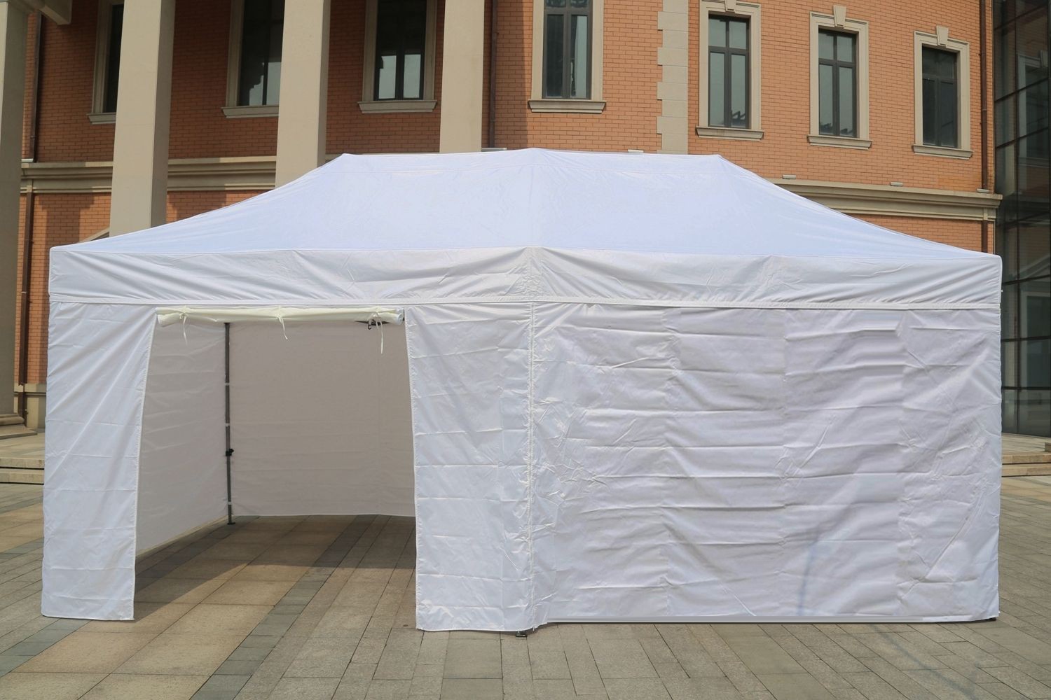 Porta con zip del gazebo 6x3 bianco