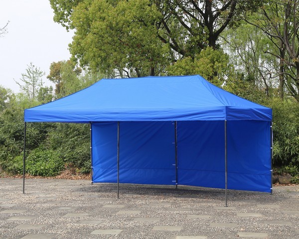Gazebo pieghevole 6x3 blu aperto