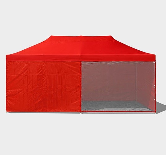 Finestrone del gazebo 6x3 rosso