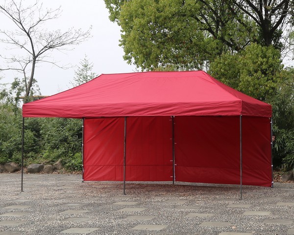 Gazebo 6x3 rosso per mercatini e fiere