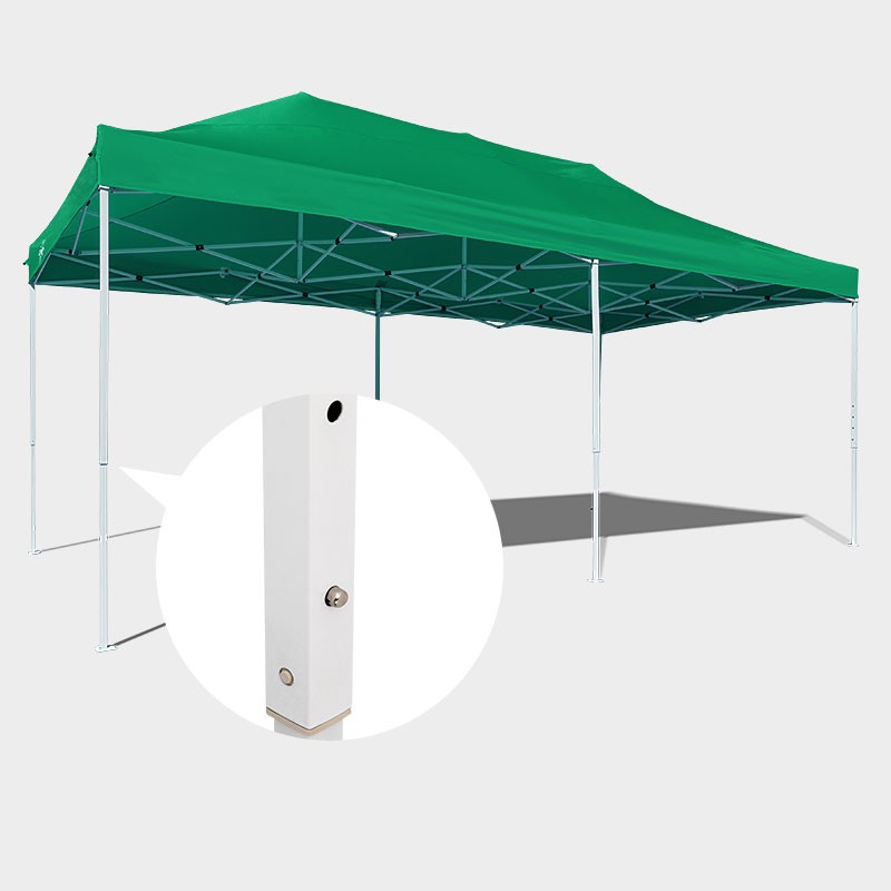 Gazebo pieghevole 6x3 verde aperto