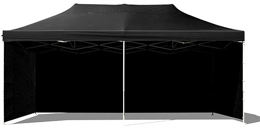 Dettaglio del telo del gazebo 6x3 nero