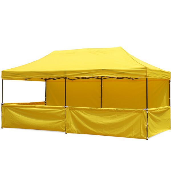 Dotazione del gazebo pieghevole 6x3 giallo