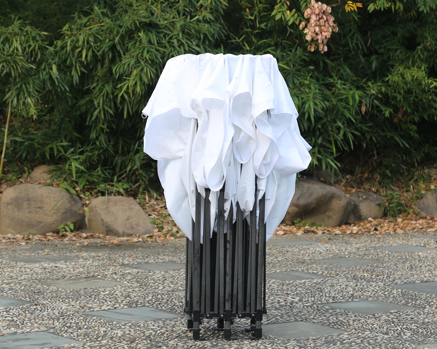 Gazebo 6x3 bianco in acciaio 40 mm