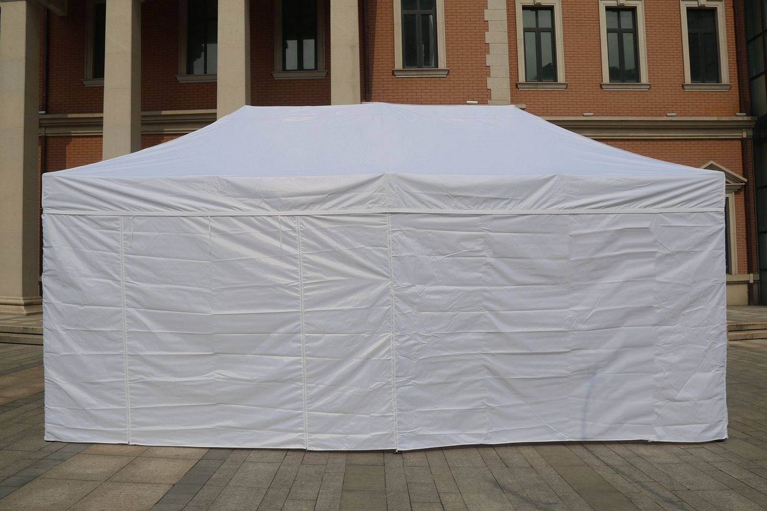 Gazebo pieghevole 6x3 bianco professionale in acciaio 40 mm con pareti