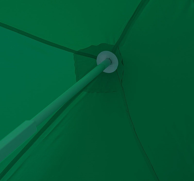Dettaglio del telo tetto del gazebo 3x3 verde