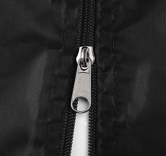 Parete con porta a zip del gazebo 3x3 nero